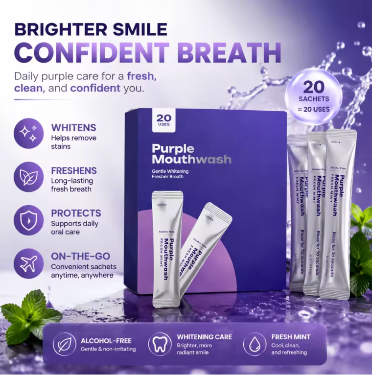 Purple Color-Correcting Mouthwash